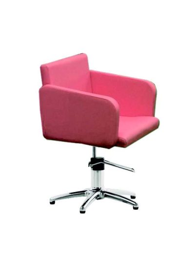 Silla de peluquería Pin Up Eurostil rosa – mobiliario profesional para salón de belleza