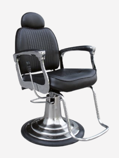 Sillón barbero reclinable estilo vintage con base hidráulica