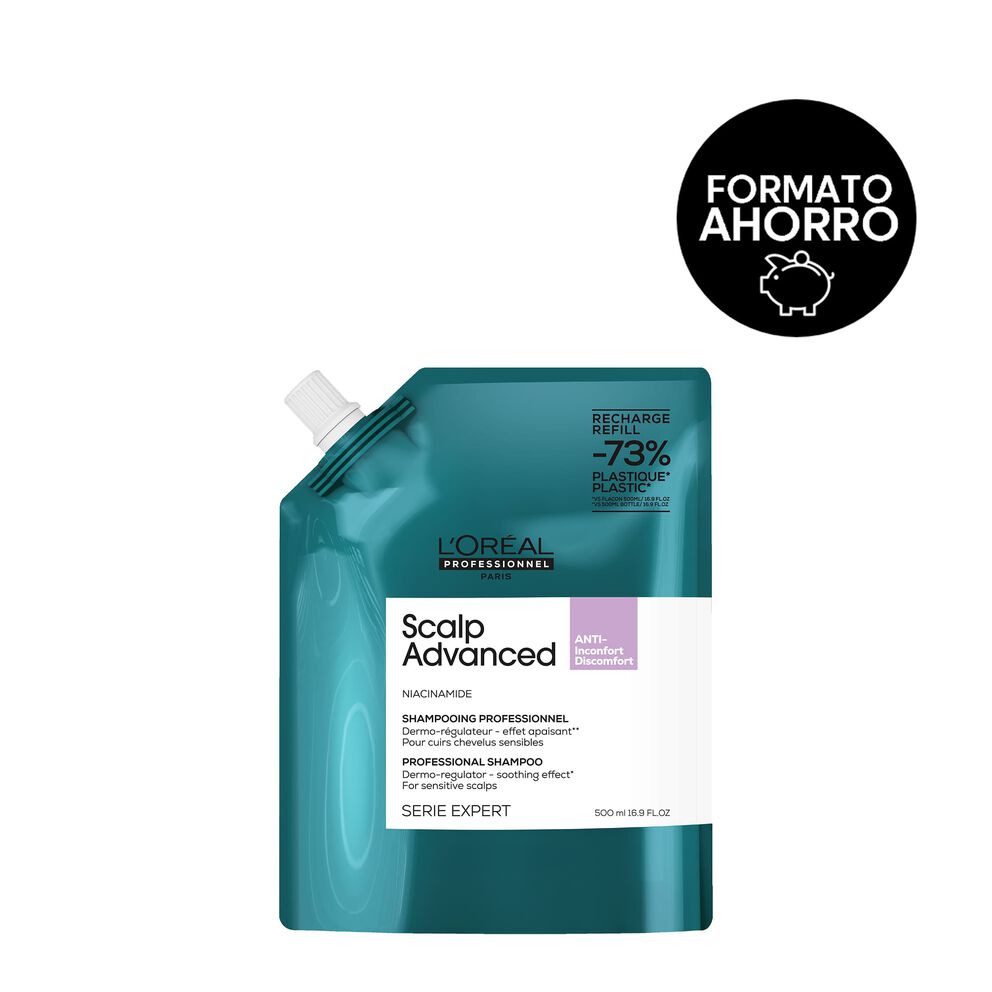 Botella de recarga Scalp Advanced 500 ml para cuero cabelludo sensible