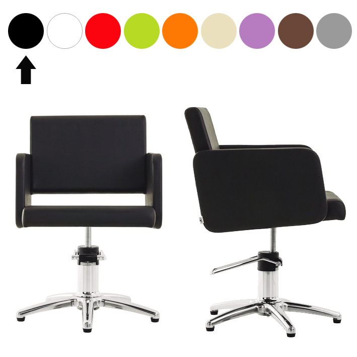 Elegancia y confort con la Silla de Peluquería Venus Eurostil en color negro, perfecta para salones modernos.