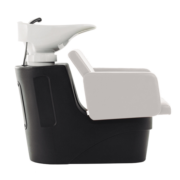 Lavacabezas profesional Venus blanco con lavabo cerámico basculante