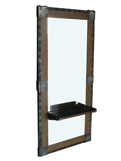 Espejo de Madera Barber Eurostil estilo vintage con estantería integrada