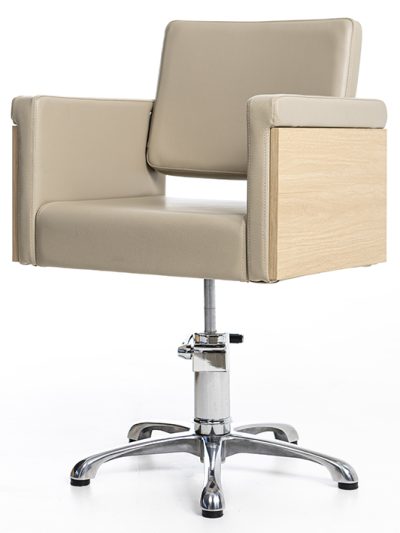 Silla Rustik Eurostil beige lateral – diseño profesional y elegante