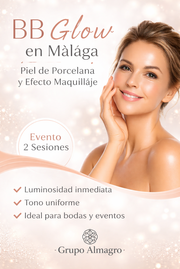 BB Glow en Málaga · Piel de porcelana y glow natural en mujer de 40 a 50 años