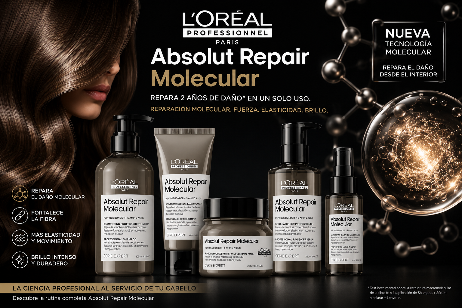 Absolut Repair Molecular para cabello dañado en Grupo Almagro Málaga