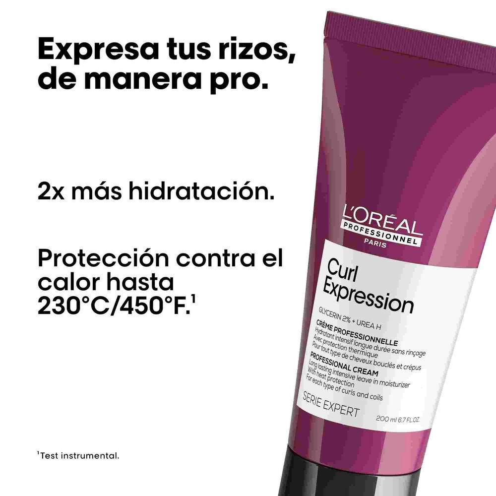 Crema leave in para rizos Curl Expression con protección térmica hasta 230 grados