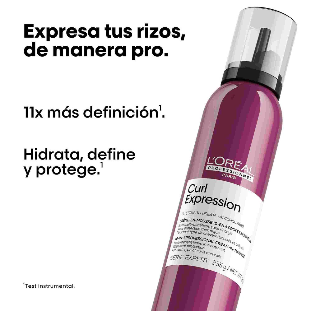 Espuma profesional para cabello rizado Curl Expression con 10 beneficios en 1