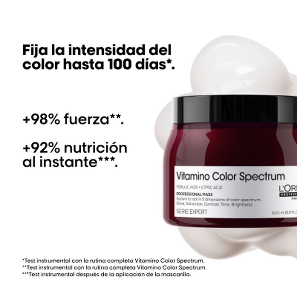 Mascarilla para cabello teñido Vitamino Color Spectrum con protección del color hasta 100 días