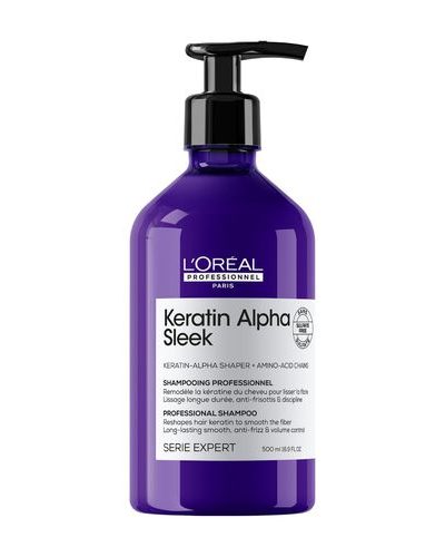 Champú Keratin Alpha Sleek para cabello encrespado