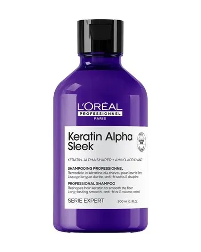 Champú Keratin Alpha Sleek 300 ml para cabello encrespado y anti frizz