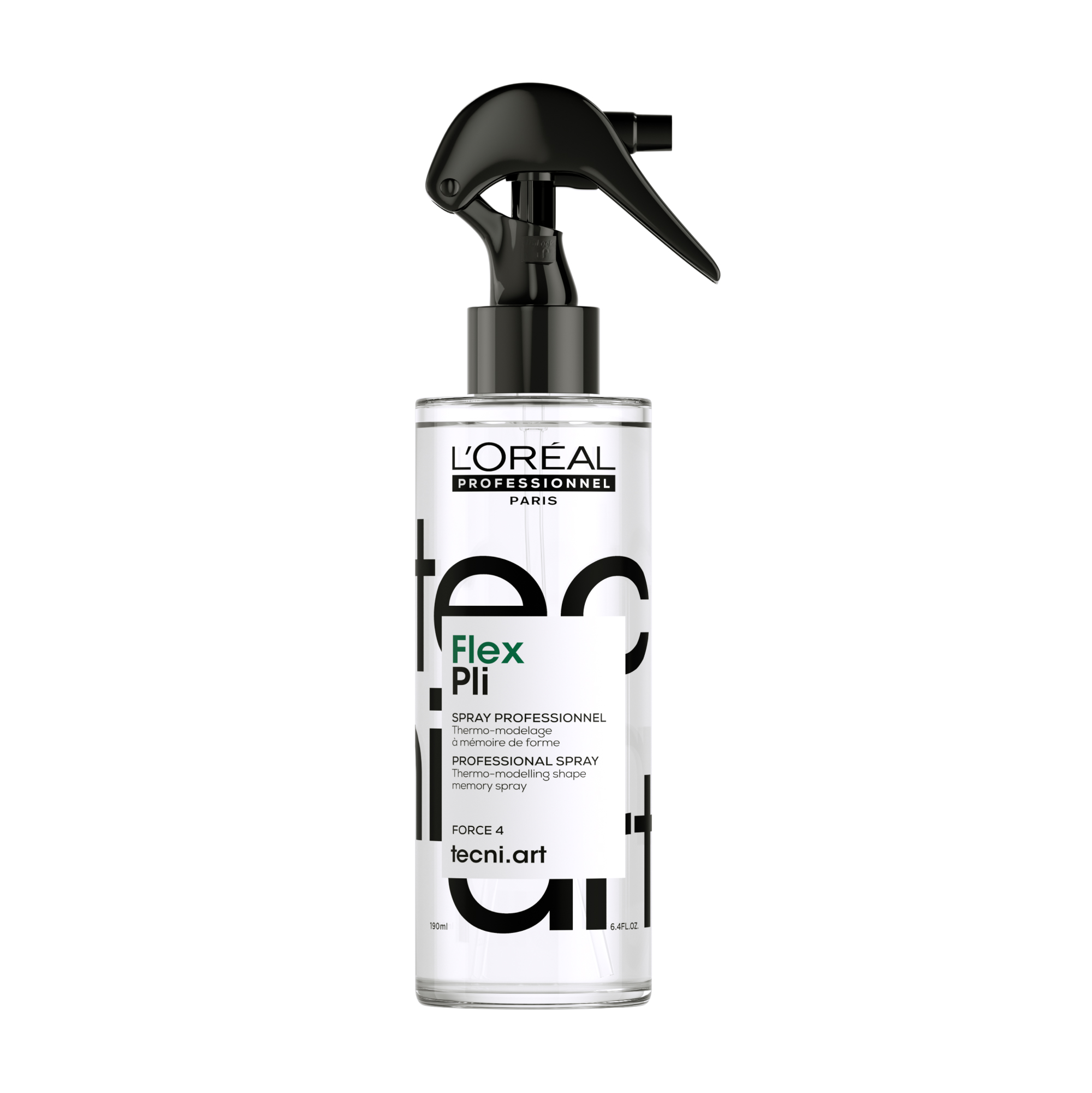 Resultado del spray termo fijador profesional L'Oréal Flex Pli con volumen natural