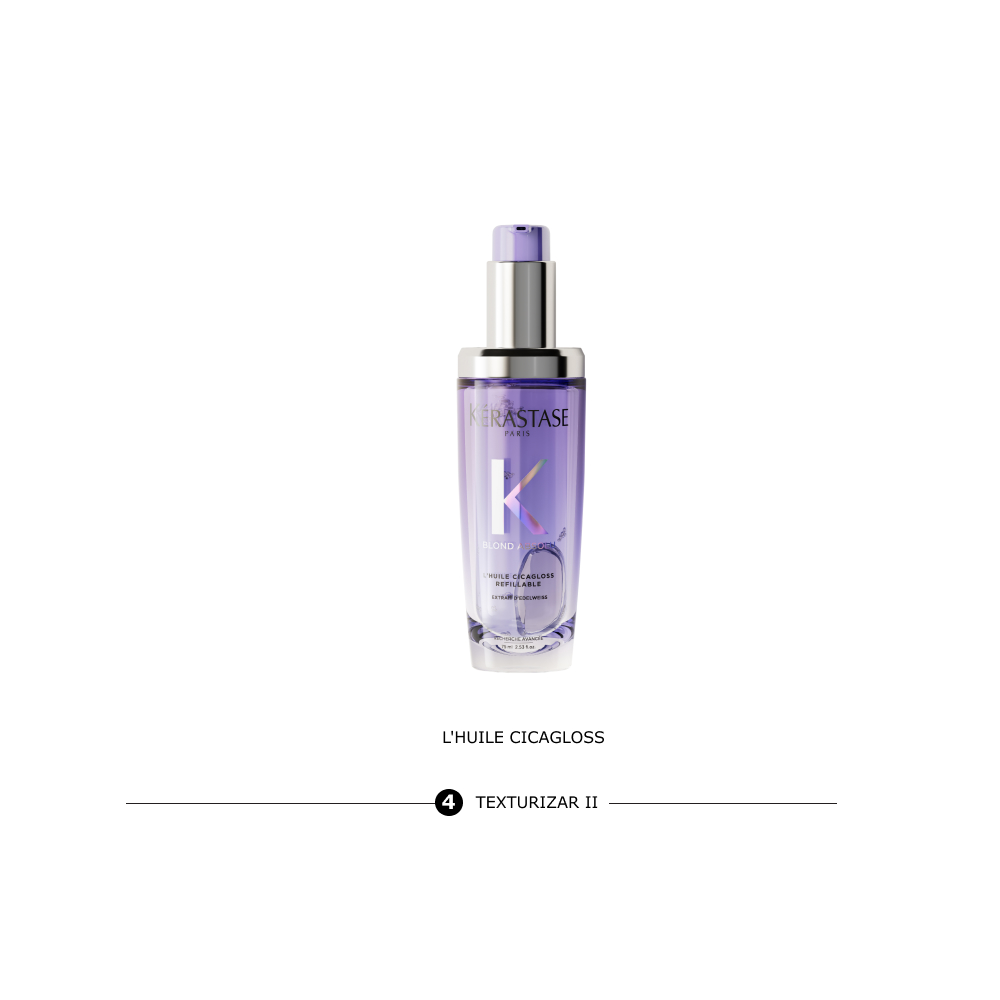 Finalización del ritual Blond Absolu con aceite CicaGloss
