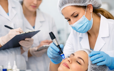 Curso de Dermapen en Málaga con práctica real de microneedling facial sobre modelo